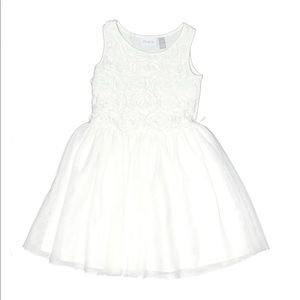 White Rosette Children’s Place Dress with belt